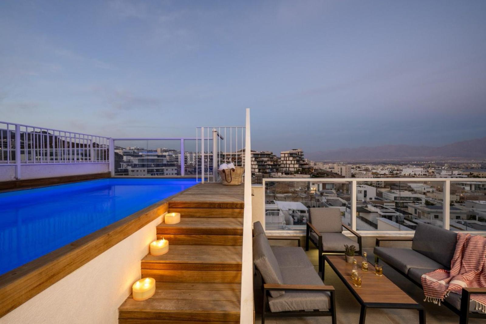 דירות אילת Mountain And Sea View - Penthouse With Private Pool מראה חיצוני תמונה